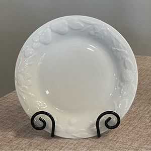 White fruit and flower plate